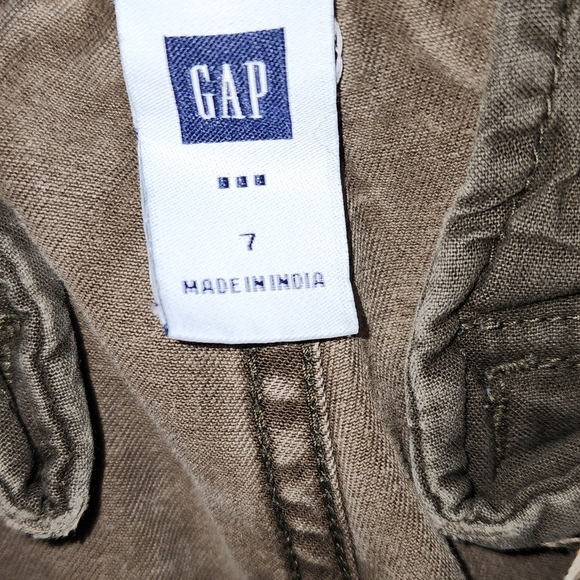 Gap Boys Brown Zippered Cargo Pantswith Adjustable Waist size 7 - Picture 3 of 4